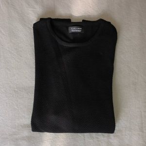 ZARA BLACK TEXTURED SWEATER